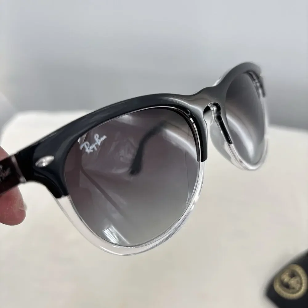 Ray-Ban RB4471 Iris Sunglasses Black Clear Gradient 54mm Made Italy w Case